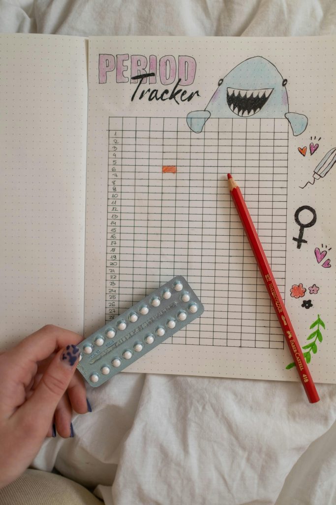 tracker de cycle menstruel et pilule contraceptive